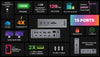 CalDigit TS5 - 15 Portar Thunderbolt 5 Dockningsstation, 140W Laddning, 4X Thunderbolt 5, 4x 10Gb/s USB Portar