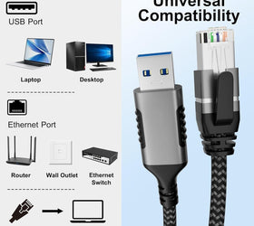 NÖRDIC 2m USB-A 3.1 till RJ45 1Gbps LAN Windows, MacOS, Linux, ChromeOS