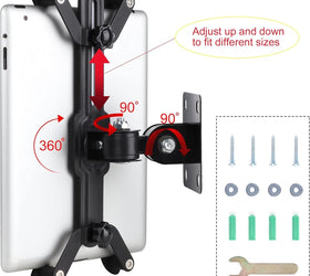 360 rotating metal tablet holder  wall mount stand aluminum alloy for 7-13 inches