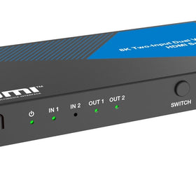 HDMI Splitter 2 in 2 Out, 4K@120Hz, Dolby Vision Pass-Through, HDCP 2.3, Auto EDID Management