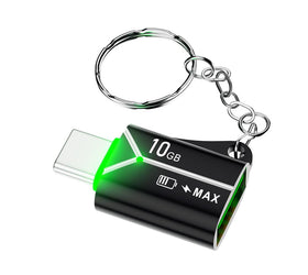 USB-A OTG hona till USB C hane adapter USB 3.2 Gen 2 10Gbps, Svart