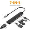 NÖRDIC USB-C 1 till 7 Dockningsstation 1xHDMI 4K60Hz 1xUSB-C PD 100W 1xUSB-C 3.2 2xUSB-A 3.2 10G 1xSD 1xMicroSD