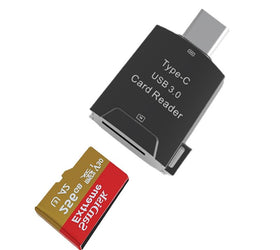 NÖRDIC USB-C 3.0 TF-minneskortläsare 5Gbps UHS-I