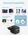 Anker PowerPort III Cube 20W strömadapter, USB-C, svart
