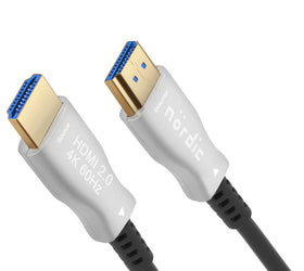 15m Aktiv AOC Fiber Optisk HDMI 2.0 4K 60Hz 18Gbps EDID CEC HDR ARC Dolby DTS-HD