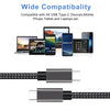NÖRDIC 2m USB3.2 Gen1 USB-C till C nylonflätad kabel snabbladdning 3A 5Gbps Power Delivery PD 60W