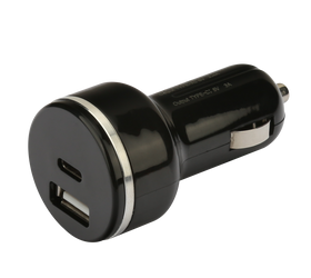 snabb billaddare USB C Power Delivery 18W och USB A Quick Charger QC3.0 18WUSB Car charger Type C 18W+QC3.0 18W