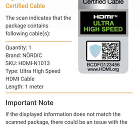 CERTIFIED CABLES 1m Ultra High Speed HDMI 2.1 8K 60Hz 4K 120Hz 48Gbps Dynamic HDR eARC VRR nylonflätad kabel guldpläterade kontakter