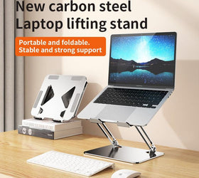 NÖRDIC bärbarställ för upp till 17" justerbar höjd notebookställ laptopstativ dark grey