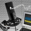 FIFINE T669 USB Mikrofonkit med kondensator mikrofon, bordsstativ popfilter stötfäste ljudkabel och tripod kompatibel med PS5