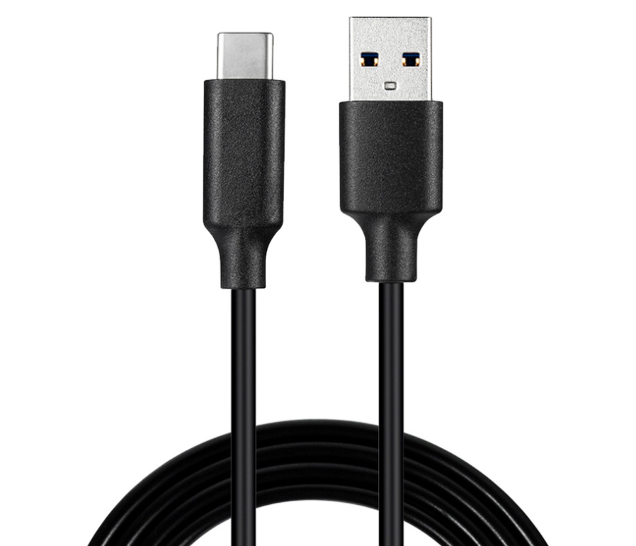 1m USB C 2.0 till USB A kabel 480Mbps svart