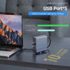 15 in 1 USB C Docking Station 4K@60Hz HDMI and DisplayPort, 3*USB 3.0, 2*USB 2.0, PD 100W Charg, 1000Mbps RJ45 Ethernet for Windows and Mac OS