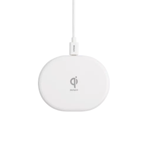 Wireless charger, 10 W, USB-C, Qi certified, white