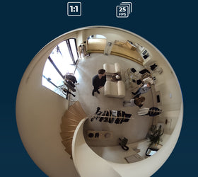 Reolink FE-W - Nätverkskamera, panoramavy - fisköga - inomhusbruk - färg, dag och natt - 6,5 MP, 2K+, LAN 10/100, H.265, WIFI, 360° synvinkel