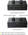 NÖRDIC 3,5mm Stereo Switch 4-portar med volymknapp