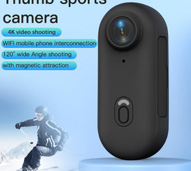 4K Mini handsfree bodycam, POV-kamera, HD 1080p mini bärbar actionkamera med ljud