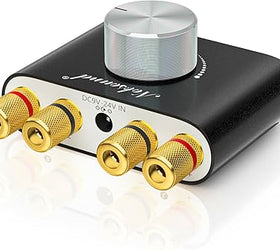 Bluetooth 5.0 Stereo amplifier digital Audio Class D förstärkare 2x50W AUX/USB/BT Svart