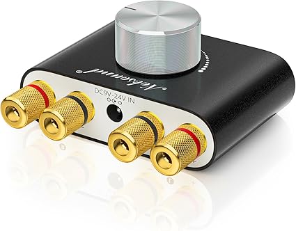 Bluetooth 5.0 Stereo amplifier digital Audio Class D förstärkare 2x50W AUX/USB/BT Svart
