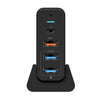 75W 5ports USBC väggladdare USBC PD 60W, USBC QC3.0 18W, USB A QC3.0 18W och 2x USB A 5V 2,4A