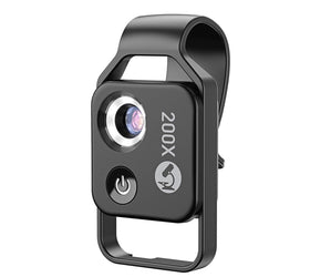 APEXEL 200x Phone Microscope, Mini Pocket Microscope, 6 LED Light Guides, 2 Levels of Brightness Adjustment, Magnification Phone Camera Macro Lens Kit