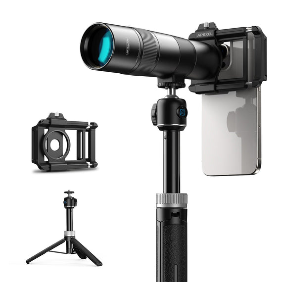 APEXEL 30x Super Teleobjektiv, 720 mm Brännvidd Teleobjektiv för Smartphone, Professionell