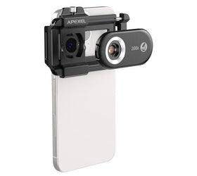 APEXEL Phone Micro Lens Nano Zoom for Android/iPhone With LED UV Light/CPL/Universal Clip APL-MS200