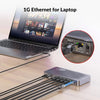 AV Access iDock P10 Dockningsstation och KVM-switch 2 till 2, Dual Monitor för Laptop & Desktop, 65W laddning för laptop, Ethernet, EDID, 4K@60Hz, 4xUSB-A, 1xUSB-C, Ljud, SD