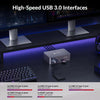 AV Access iDock D23i Dockningsstation och KVM-switch 2 till 3, Triple Monitor för 2st Desktop-PCs, 8K@60Hz, 5xUSB-A, 1xUSB-C, 1G Ethernet, Ljud, SD