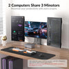 AV Access iDock D23i Dockningsstation och KVM-switch 2 till 3, Triple Monitor för 2st Desktop-PCs, 8K@60Hz, 5xUSB-A, 1xUSB-C, 1G Ethernet, Ljud, SD