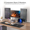 AV Access iDock B23 8K KVM-switch dockningsstation 2 till 3, stationär + bärbar dator till tre skärmar, (100W PD), 12-i-1, 8K@60Hz/4K@165Hz/1440P@240Hz