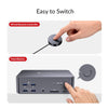 AV Access iDock B23 8K KVM-switch dockningsstation 2 till 3, stationär + bärbar dator till tre skärmar, (100W PD), 12-i-1, 8K@60Hz/4K@165Hz/1440P@240Hz