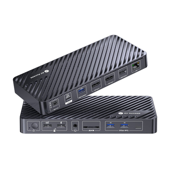 AV Access KD-S03 1 till 12 USB-C Dockningsstation med trippel skärm 2xDP 1xHDMI 4K60Hz 2K 144Hz
