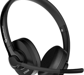 Accutone Sonar 60 Dual Bluetooth & USB Wired Headset with NC Mic, Long-Enduring Battery for PC/Mac & Cell Phones. Works with MS Teams/Skype/Zoom