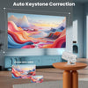 Android 13.0 Smart Projector, Native 1080P, Auto Keystone, 300ANSI 4K HDR Support, Rotatable Design WiFi 6 & BT, Screen Mirroring, ARC,