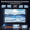 Android 13.0 Smart Projector, Native 1080P, Auto Keystone, 300ANSI 4K HDR Support, Rotatable Design WiFi 6 & BT, Screen Mirroring, ARC,