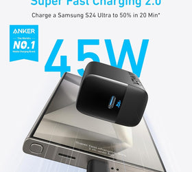 Anker 45W USB-C-laddare med PPS-snabbladdning för iPad och andra USB-C-enheter