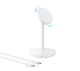 Anker MagGo 15W trådlös laddare med USB-C-kabel, Qi2 trådlös laddare, för iPhone 16/15/14/13-serien och AirPods