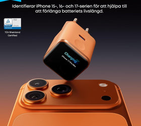 Anker Nano 45W Smart Display USB-C-laddare 45W, Orange