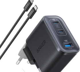 Anker Nano 70W USB-C Laddare, 3-portars strömadapter med ultrasnabb 70W laddning