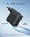 Anker Nano 70W USB-C Laddare, 3-portars strömadapter med ultrasnabb 70W laddning