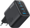 Anker Zolo Ultra Fast 70W USB-C 4-Port laddare, kompakt och stabil för iPhone 16/15, MacBook Air, iPad, Pixel, Galaxy