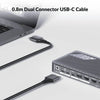 AV Access iDock M10 USB-C KVM-Switch Dockningsstation 2 till 2 för MacBook, Dual 4K HDMI Monitorer, 1x Laptop + 1x PC, 100W Laddning