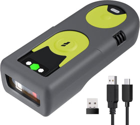 Bluetooth 2D Streckkodsläsare med 2.4 GHz USB-Adapter, Plug and Play