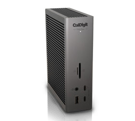CalDigit TS5 Plus - 20 Portar Thunderbolt 5 Dockningsstation, 140W Laddning, 3X 80Gb/s Thunderbolt 5, 10x 10Gb/s USB Portar