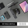 CalDigit TS5 Plus - 20 Portar Thunderbolt 5 Dockningsstation, 140W Laddning, 3X 80Gb/s Thunderbolt 5, 10x 10Gb/s USB Portar