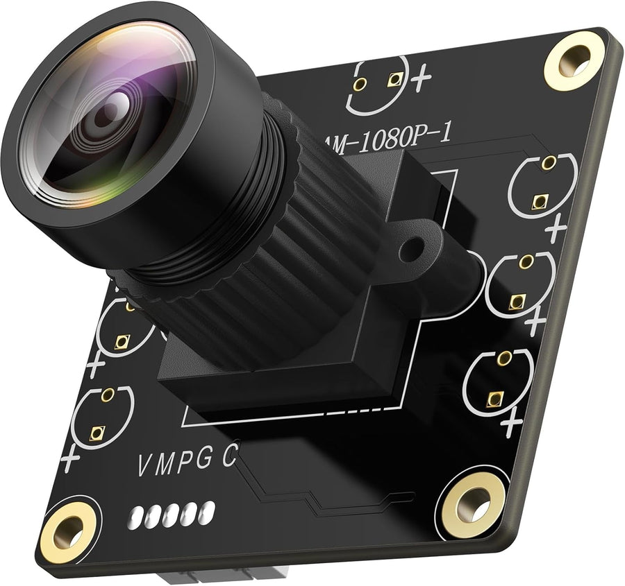 USB 2.0 Kameramodul 1080p 130° vidvinkel för PC, Raspberry Pi, Jetson Nano och SBC