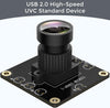 USB 2.0 Kameramodul 1080p 130° vidvinkel för PC, Raspberry Pi, Jetson Nano och SBC