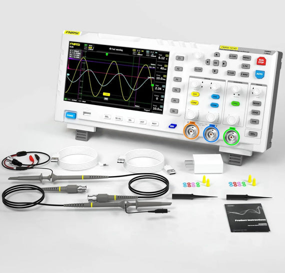 FNIRSI-1014D Desktop Oscilloskop 100MHZ*2 1GS/s 2 i 1 Dubbelkanals Digitalt Oscilloskop 10MHZ Signalgenerator