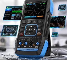 FNIRSI 3 in 1 Oscilloscope 2 Channel Multimeter Signal Generator 2 MHz Bandwidth 250 MS/s Sample Rate