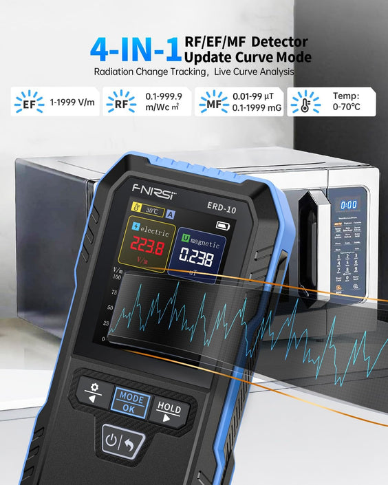 FNIRSI ERD-10 4-IN-1 Electromagnetic Radiation Detector